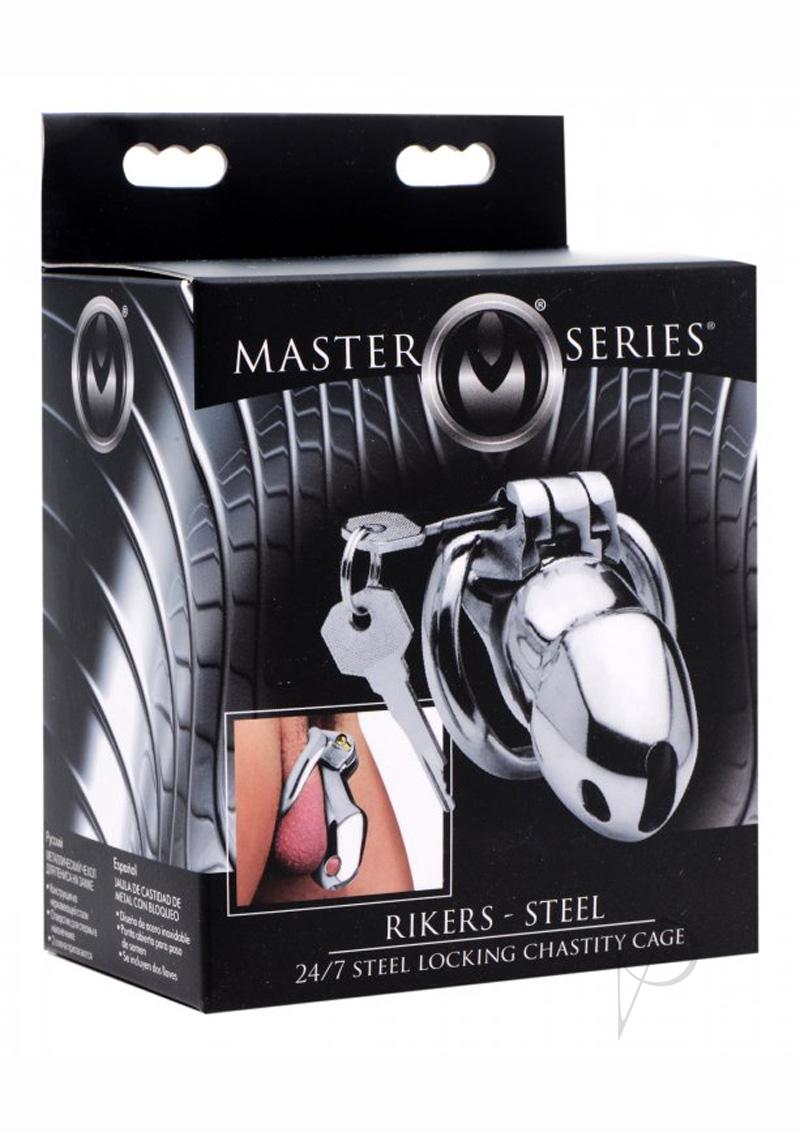Master Series Rikers Stainless Steel Locking Chastity Cage