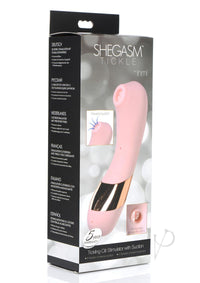 Inmi Shegasm Tickle Tickling Stimulator with Suction Pink