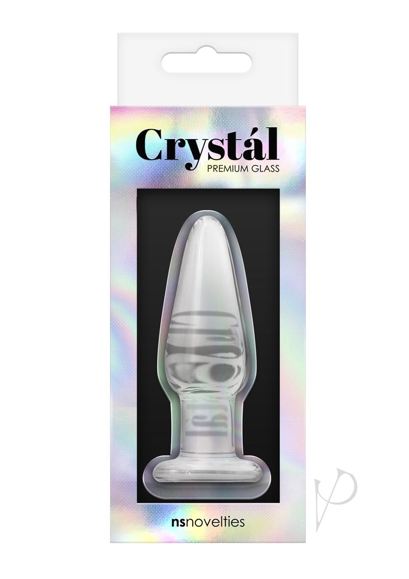 Crystal Glass Tapered Plug Small Clear