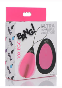 Bang 10x Silicone Vibrating Egg Pink