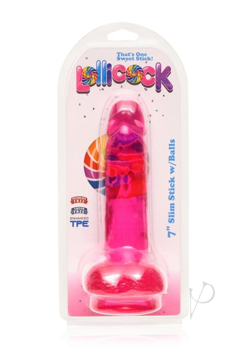 Lollicock Slim Stick W/balls 7 Cherry