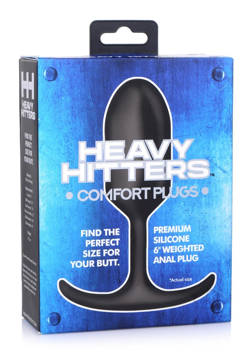 Hh Silicone Weighted Anal Plug Lg Black