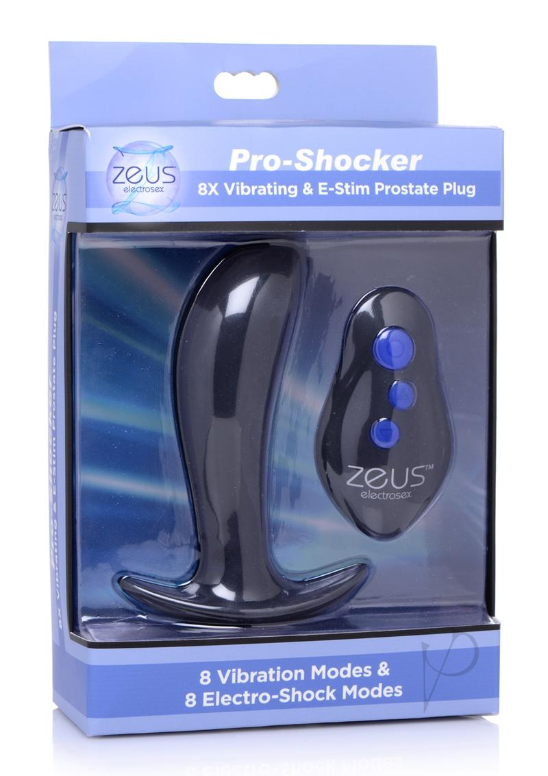 Zeus Pro Shock 8x Prostate Plug Black