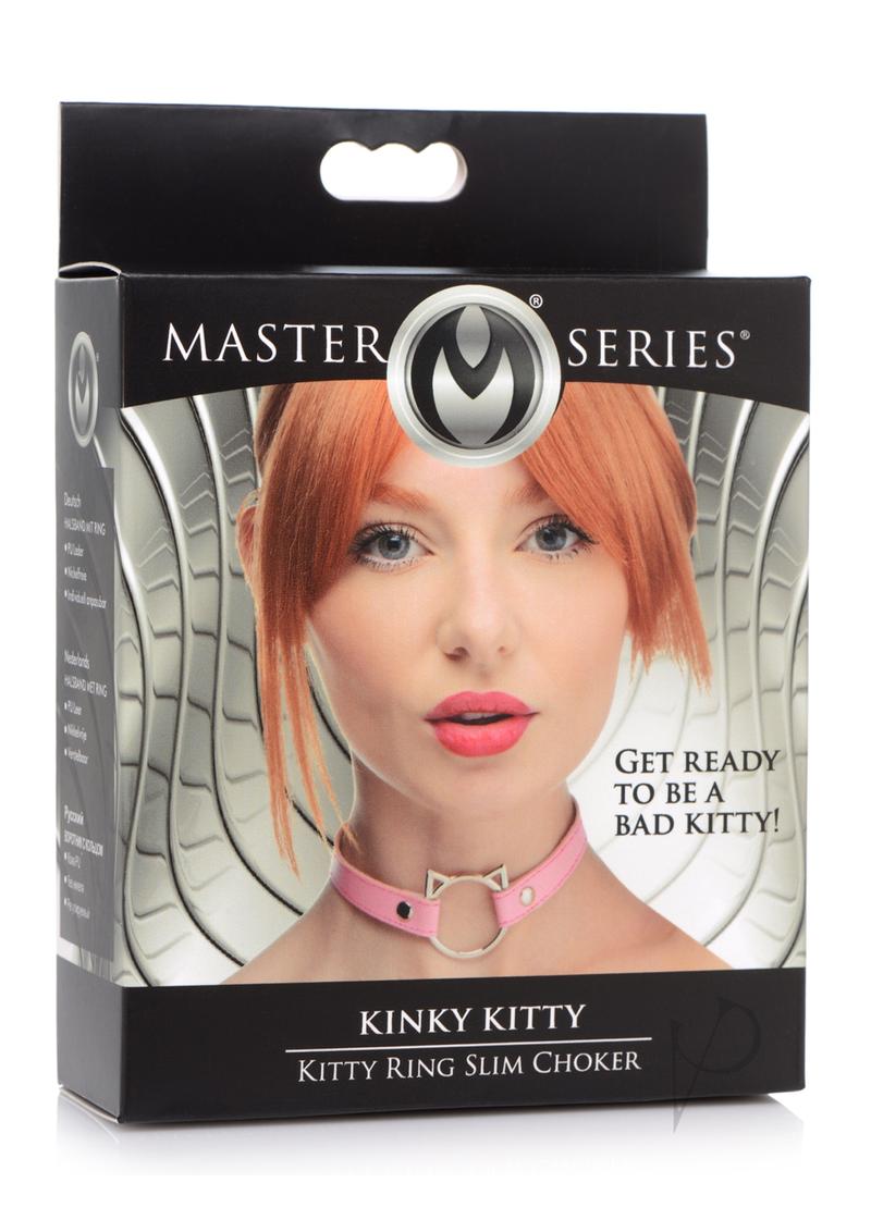 Ms Kinky Kitty Ring Slim Choker Pink