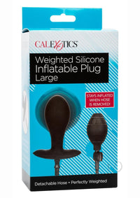 Weighted Silicone Inflate Plug Lg Black