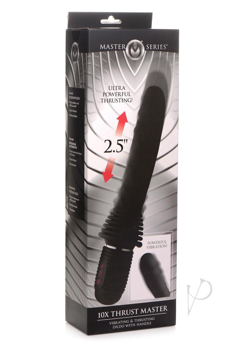 Ms Vibrating Thrusting Dildo Black