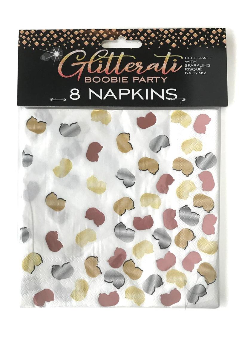 Glitterati Boobie Party Napkins 8pk