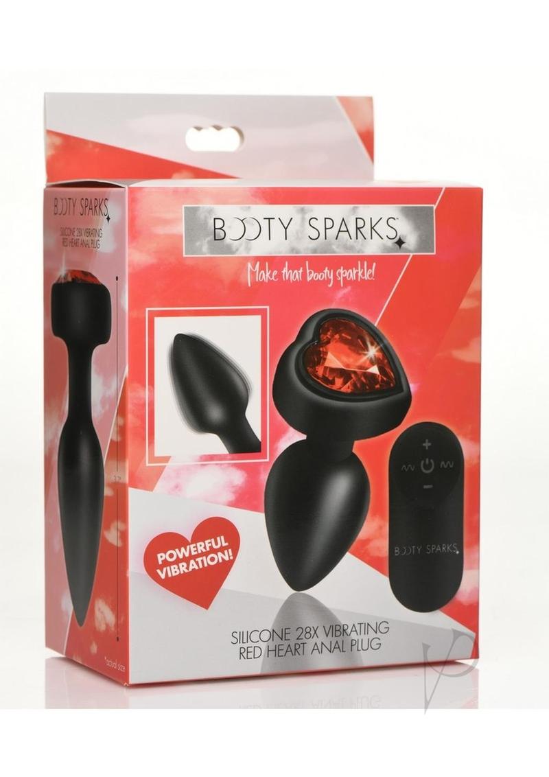 Booty Sparks Red Heart Plug W/remote Sm