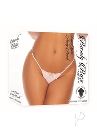 Barely B Lace Open Panty Peach