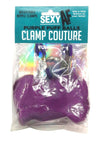 Sexy Af Nipple Clamps Purple Puff Balls