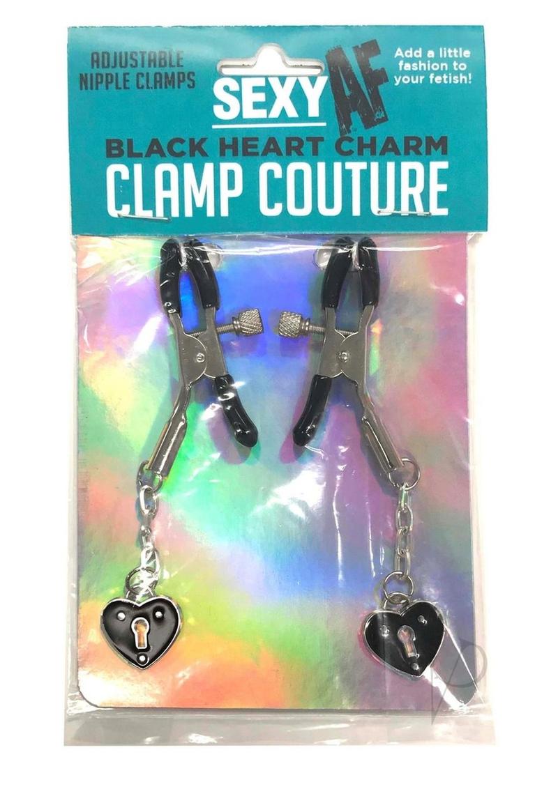 Sexy Af Nipple Clamps Black Hearts