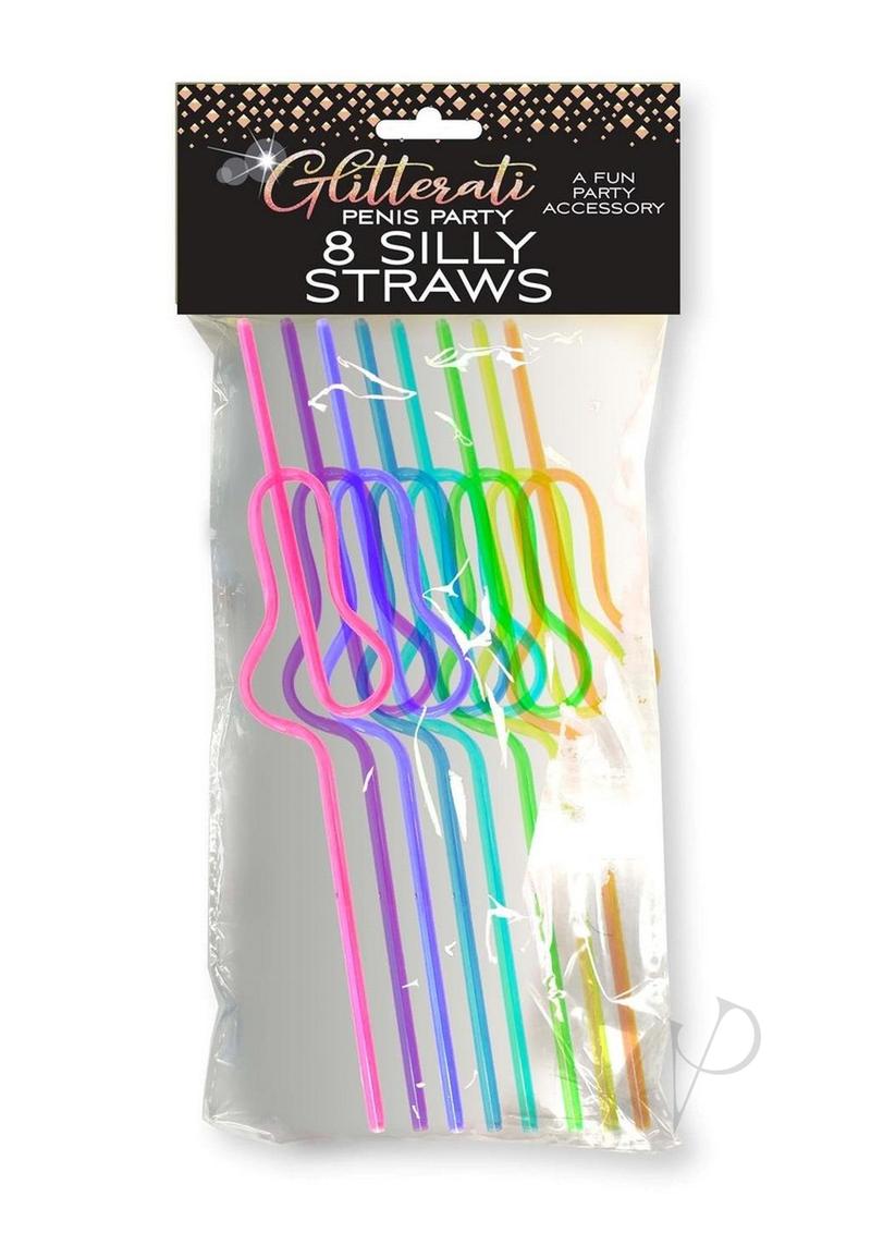 Glitterati Silly Penis Straws 8pc