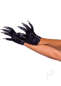 Zip Up Claws Gloves O/s Black
