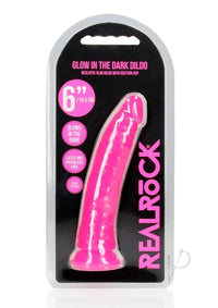 Realrock Slim Dildo 6 Gitd Pink