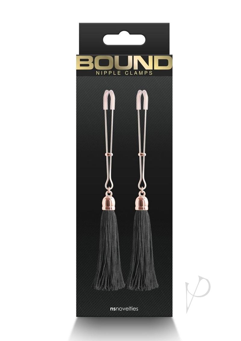 Bound Nipple Clamps T1 Rose Gld/blk
