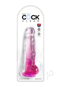 Kc 8 Cock Clear W/balls Pink