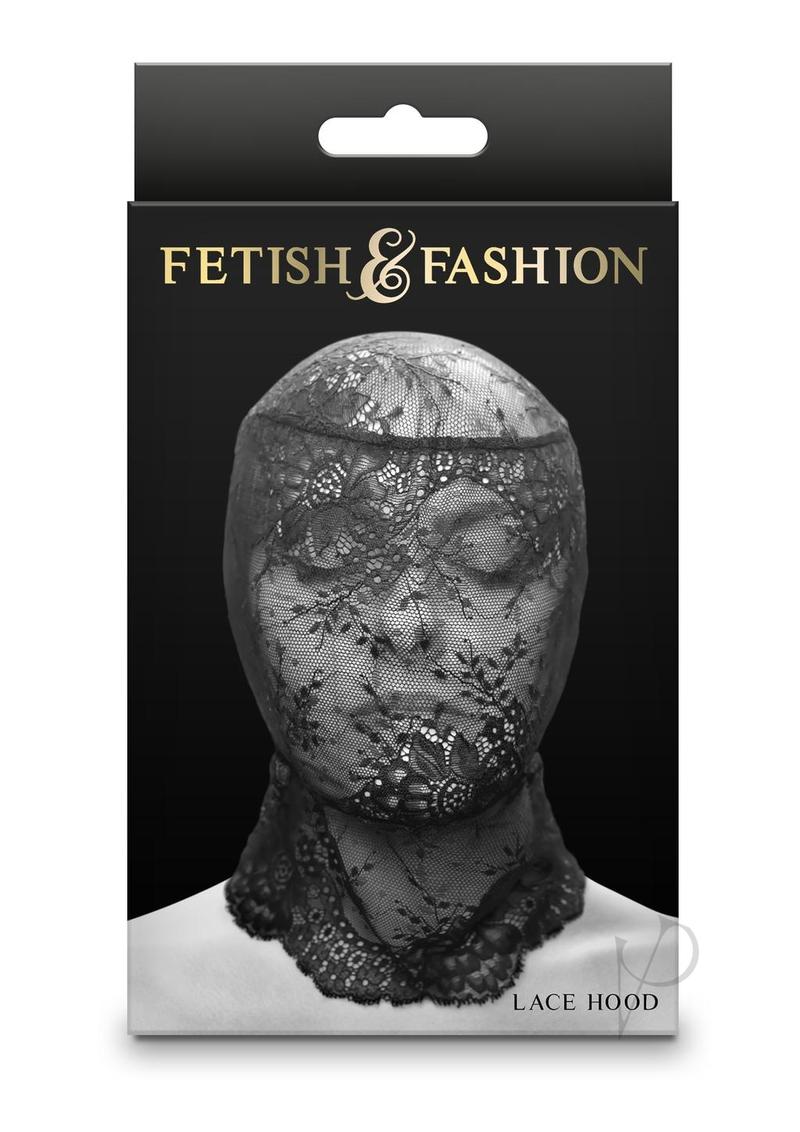 Fetish Fashion Lace Hood Blk