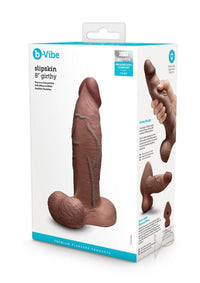 B-vibe Slipskin Dildo Girthy 8 Brn