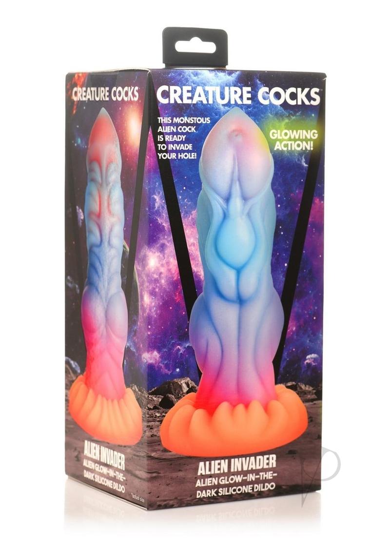 Creature Cocks Alien Invader Glow in the Dark Dildo