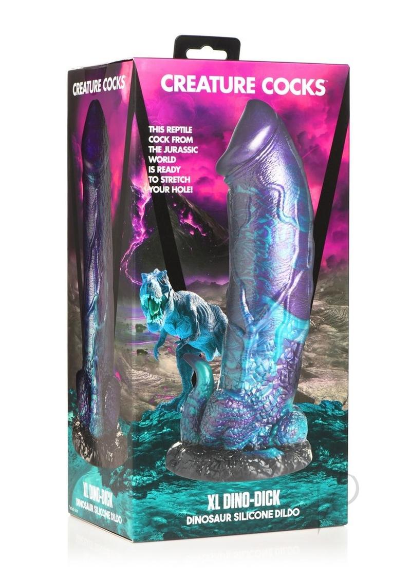 Dino Dick Dinosaur Silicone Dildo XLarge Multicolor