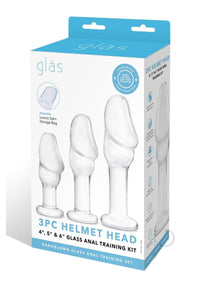 Helmet Head Glass Anal Training Kit 3pc