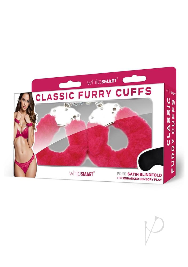 Whipsmart Furry Cuffs Eye Mask Hot Pnk