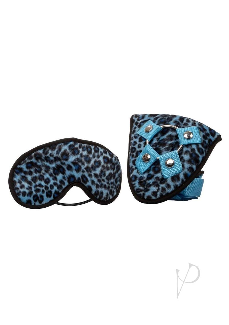 Furplay Harness and Mask - Blue Leopard