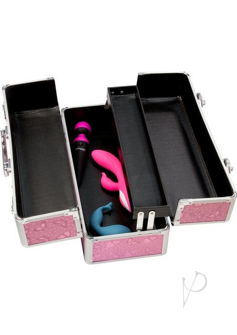 Lockable Vibrator Case Large Pnk