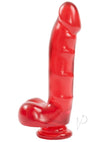 Jelly Jewel Cock W/suct Cup Ruby