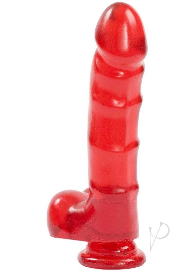 Jelly Jewel Cock W/suct Cup Ruby