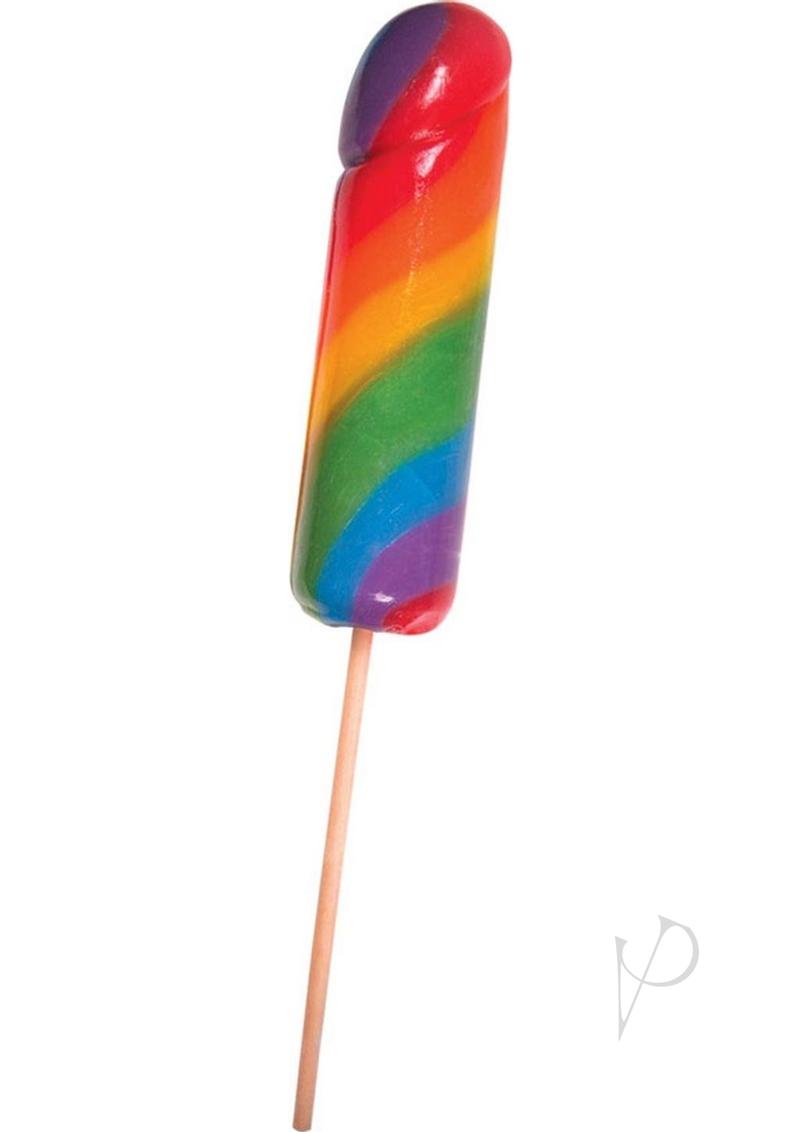 Rainbow Jumbo Cock Pops 6/disp