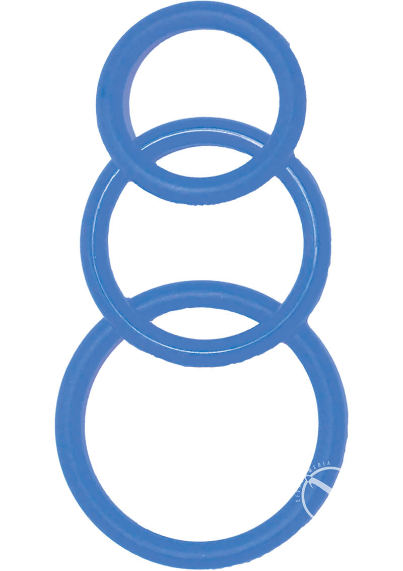 Super Silicone Cockrings Blue