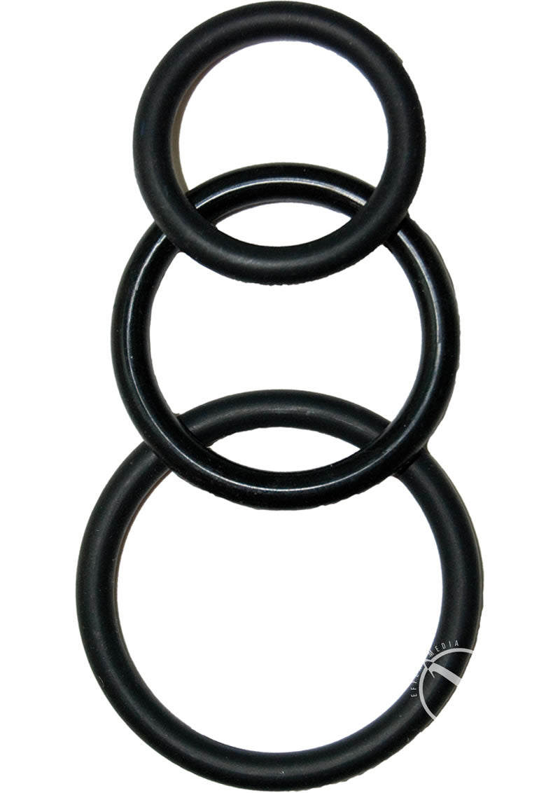 Super Silicone Cockrings Black