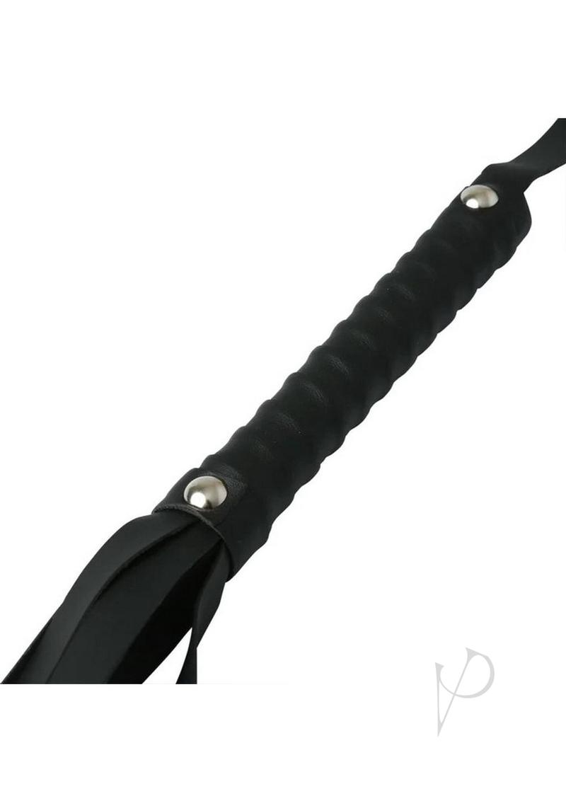 Sandm Black Faux Leather Flogger