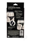 Remote Control Black Thong With Ties