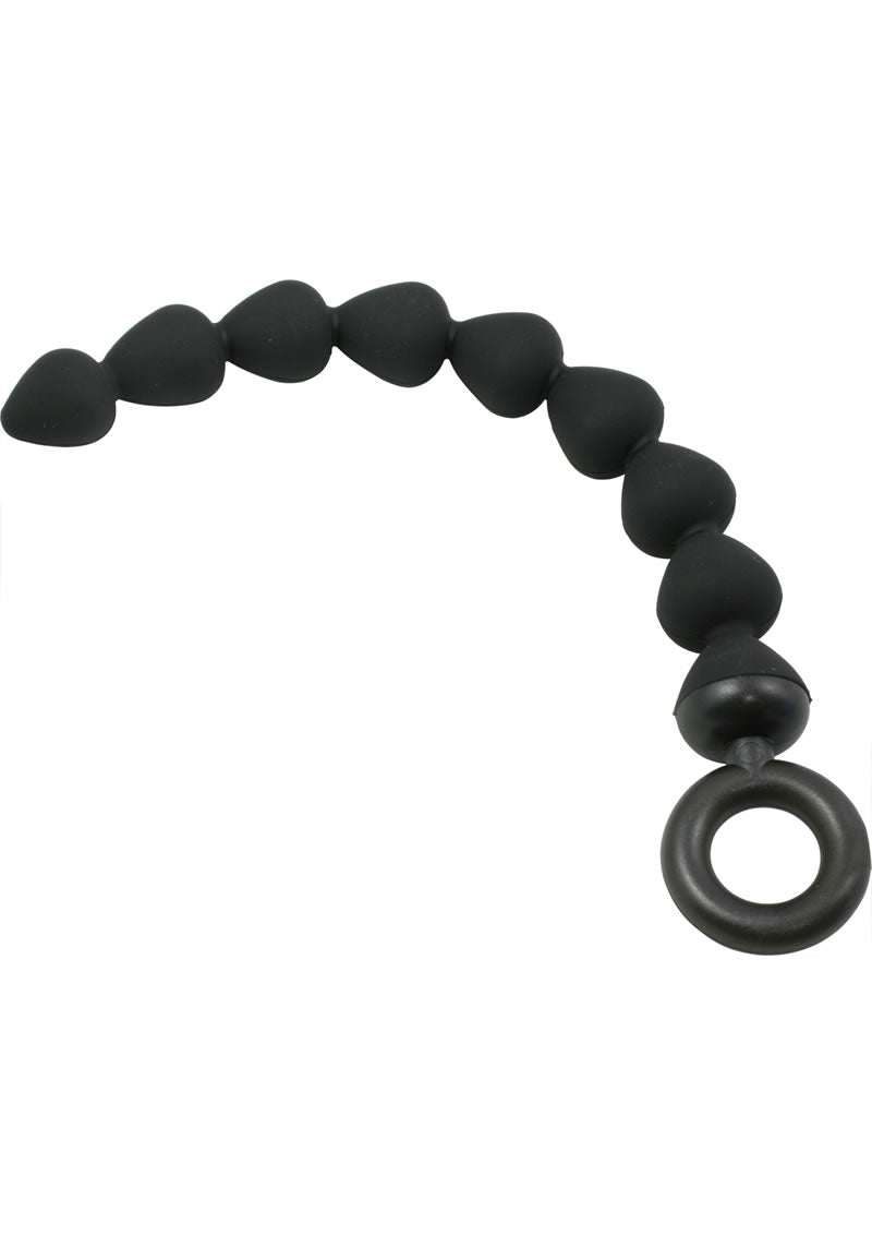 Sandm Black Silicone Anal Beads