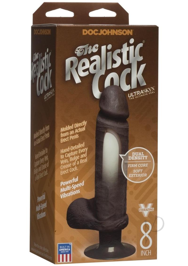 The Vibro Realistic Cock 8 Black