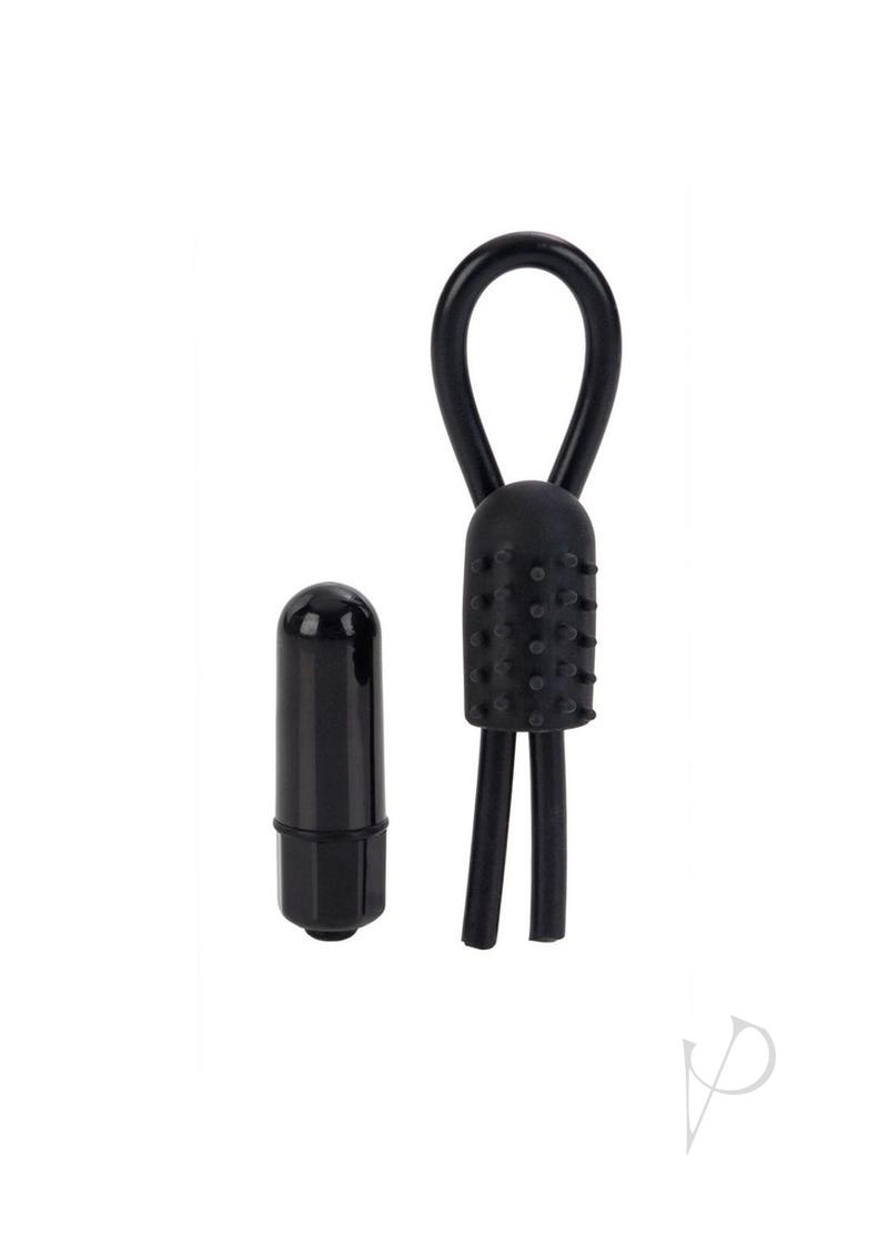 Vibrating Silicone Stud Lasso Blac(disc)