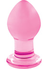 Crystal Glass Plug Small Pink