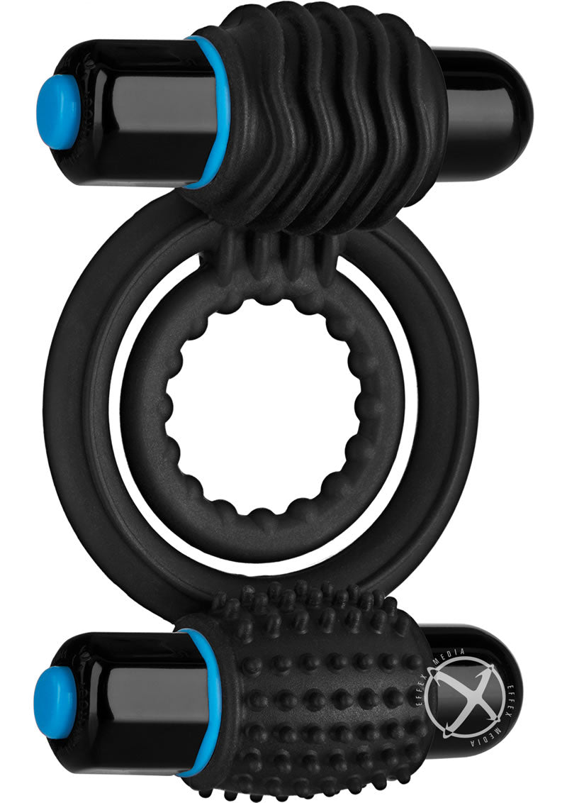 Optimale Vibrating Double C-ring Black