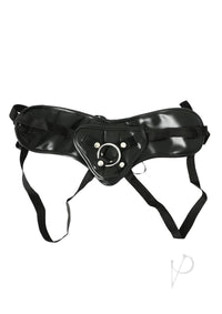 Plus Size Pvc Corsette Strap On Black