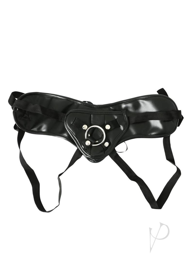 Plus Size Pvc Corsette Strap On Black