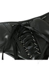 Plus Size Pvc Corsette Strap On Black