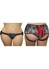 Plus Size Lace Corsette Strap On Grey