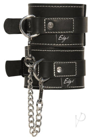 Edge Leather Wrist Restraints Blk