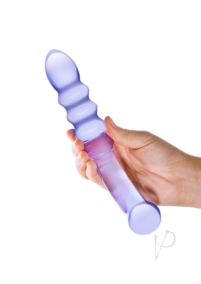 Purple Rain Ribbed Dildo