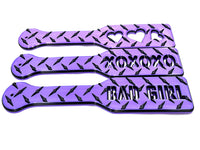 Bondage Spanking Paddle Purple and Black Diamond Plate