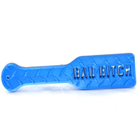 3D Printed Spanking Paddle "BAD BITCH" Blue