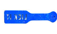 3D Printed Spanking Paddle LICK IT Blue and Glow in the Dark