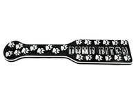 BDSM SPANKING PADDLES BLACK AND GLOW GREEN PAW PRINT